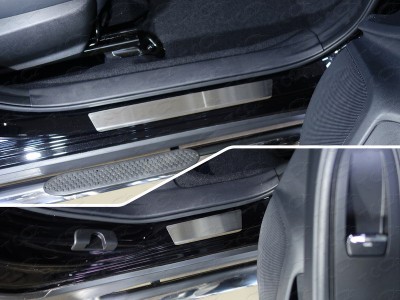 Накладки на пороги шлифованный лист 4 штуки для Subaru XV № SUBXV17-26
