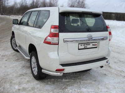Защита заднего бампера уголки 76 для Toyota Land Cruiser 150 № TOYLC15013-06
