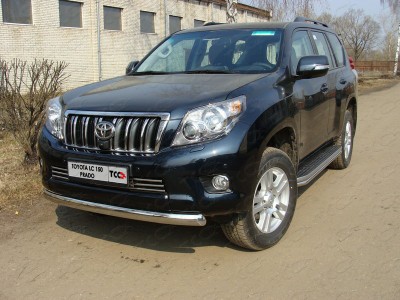 Защита передняя овальная 75х42 мм для Toyota Land Cruiser 150 № TOYLCPR150-02