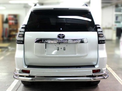 Защита заднего бампера "волна" d-76+43 для Toyota Land Cruiser Prado 150 STYLE 2019 – н.в.