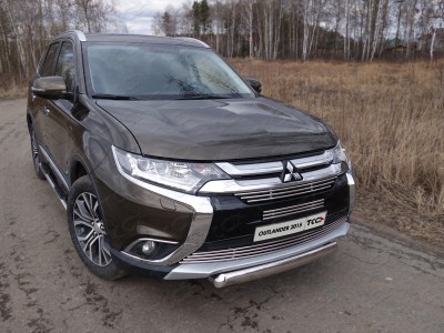 Накладка решётки радиатора нижняя 12 мм для Mitsubishi Outlander № MITOUT15-06