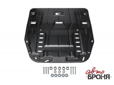 Защита картера + КПП + комплект крепежа, АвтоБРОНЯ, сталь для HYUNDAI Santa Fe/Tucson, KIA Sorento 2.0-3.5/2.2D 2020- н.в.  № 111.02862.1