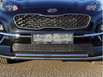 Защита передняя двойная 42-42 мм для Kia Sportage 2019-2021