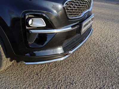 Защита передняя двойная 42-42 мм для Kia Sportage 2019-2021