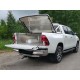 Защита кузова пикапа и заднего стекла с фарой 75х42 мм ТСС для Toyota Hilux 2015-2021