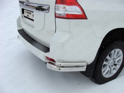 Защита задняя уголки 76х42 мм ТСС для Toyota Land Cruiser 150 2009-2013