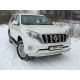 Защита передняя овальная 75х42 мм ТСС для Toyota Land Cruiser 150 2013-2017