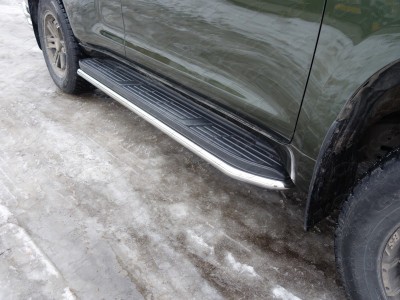 Защита штатных порогов 50 мм для Toyota Land Cruiser 150 № TOYLC15013-08