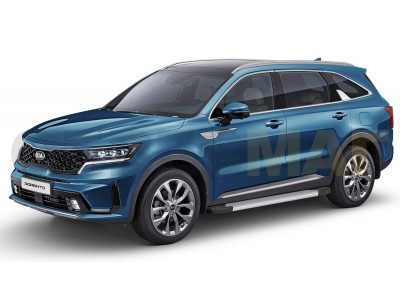 Пороги алюминиевые Rival Silver для Kia Sorento № F180AL.2806.1