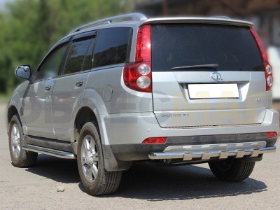 Защита заднего бампера 60 мм одинарная с клыками для Great Wall Hover H3 New № GWHH314 3.1