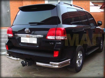 Защита задняя уголки двойные 76-53 мм для Toyota Land Cruiser 200 № LCN 8