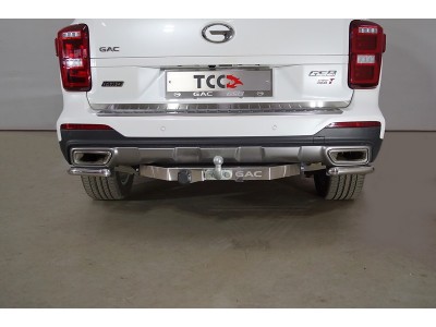 Защита задняя (уголки) 42,4 мм ТСС для GAC GS8 2019-2021