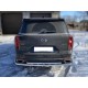 Защита заднего бампера полноразмерная  двойная d-60+43 Технотек для GAC GS8 II Рестайлинг 2021 – н.в.