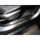Накладки на пороги шлифованный лист надпись Koleos 4 штуки ТСС для Renault Koleos 2018-2021