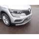 Защита передняя овальная 75х42 мм ТСС для Renault Koleos 2018-2021
