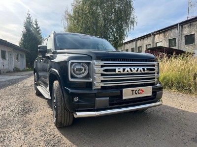 Защита передняя нижняя 76,1 мм для Haval H9 2.0 (бенз) 2024-н.в. №HAVH924-02