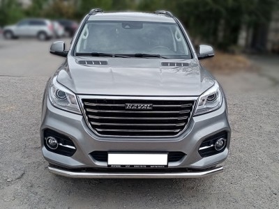 Защита переднего бампера d-60 радиусная одинарная для Haval H9 2017 – н.в. HVH9_1