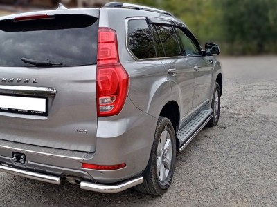 Защита заднего бампера "уголки" d-60 для Haval H9 2017 – н.в. HVH9_3.1