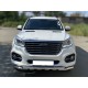 Защита переднего бампера d-60 с доп.накладками Технотек для Haval H9 2017 – н.в.