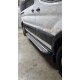 Порог алюминиевый правый Slim Line Silver 2220 мм ТСС для Ford Transit 2014-2021