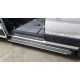 Порог алюминиевый правый Slim Line Silver 2220 мм ТСС для Ford Transit 2014-2021