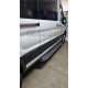 Порог алюминиевый правый Slim Line Silver 2220 мм ТСС для Ford Transit 2014-2021