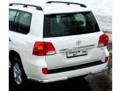 Защита задняя овальные уголки 75х42 мм для Toyota Land Cruiser 200 № TOYLC20012-07