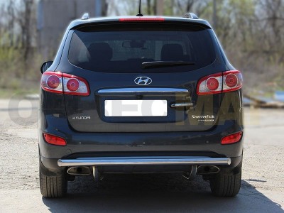 Защита заднего бампера 60 мм радиусная для Hyundai Santa Fe № HSF10 5