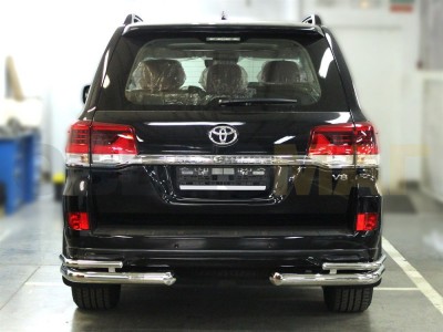Защита задняя уголки двойные 76-43 мм для Toyota Land Cruiser 200 Executive № LCN2016_8.2EX