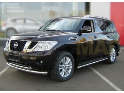 Защита передняя двойная 60-53 мм для Nissan Pathfinder № NP10 2