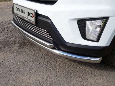 Решетка радиатора 12 мм ТСС для Hyundai Creta 2016-2021