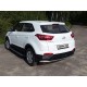 Пороги алюминиевые ТСС с накладкой серые для Hyundai Creta 2016-2021