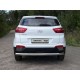 Защита заднего бампера овальная 75х42 мм ТСС для Hyundai Creta 2016-2021