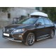Пороги с площадкой алюминиевый лист 60 мм Технотек для Lexus RX270/300/350 2012-2015