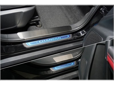 Накладки на пластиковые пороги (лист шлифованный) 4шт для Changan CS55 2WD 1.5T 2017 – н.в. CHANCS5522-02