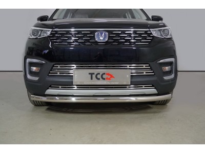 Защита передняя нижняя 60,3 мм ТСС для Changan CS55 2WD 1.5T 2017 – н.в.