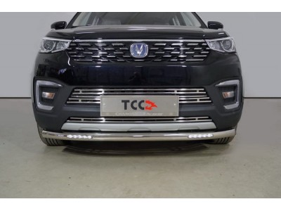 Защита передняя нижняя (с ДХО) 60,3 мм для Changan CS55 2WD 1.5T 2017 – н.в. CHANCS5522-10