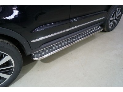 Пороги с площадкой 42,4 мм для Changan CS55 2WD 1.5T 2017 – н.в. CHANCS5522-15