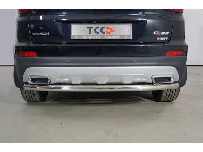 Защита задняя 60,3 мм ТСС для Changan CS55 2WD 1.5T 2017 – н.в.