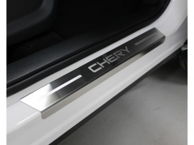 Накладки на пороги лист шлифованный надпись Chery 4 шт для Chery Tiggo 8 № CHERTIG820-11