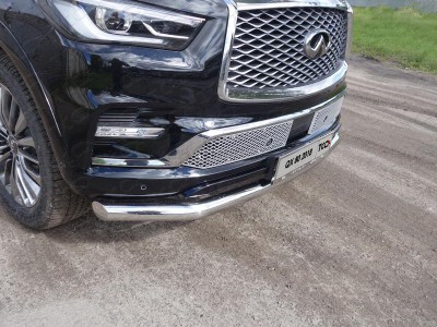 Защита переднего бампера 76 мм для Infiniti QX80 № INFQX8018-08