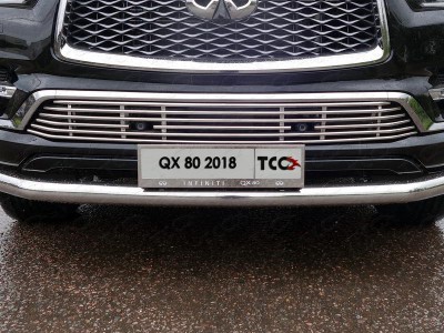 Накладка решетки радиатора 12 мм для авто без круиза для Infiniti QX80 № INFQX8018-05
