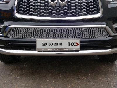 Накладка решетки радиатора лист алюминиевая для авто без круиза для Infiniti QX80 № INFQX8018-07