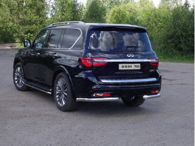 Защита задняя уголки 76 мм для Infiniti QX80 № INFQX8018-12