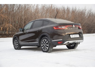 Защита порогов вогнутая d=51 мм ШАГРЕНЬ (ППК) для Renault Arkana 2019-2022
