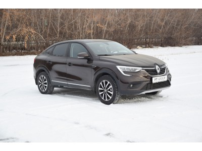 Защита порогов вогнутая d=51 мм ШАГРЕНЬ (ППК) для Renault Arkana 2019-2022