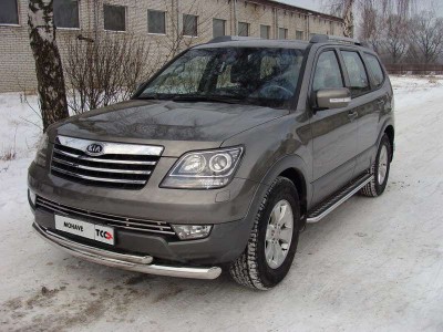 Защита передняя двойная 76-50 мм для Kia Mohave № KIAMOH-01