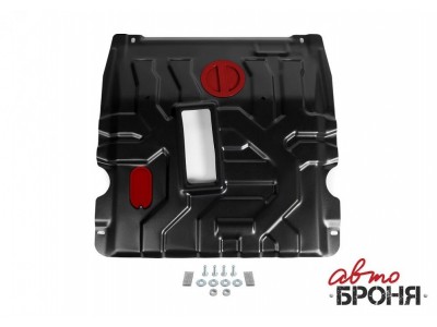 Защита картера + КПП (сталь) + комплект крепежа для Chevrolet Cobalt 2020-н.в. (V - 1.5), Chevrolet Cobalt 2011-2016 (V - 1.5), Ravon R4 2016-2020 (V - 1.5) №111.01027.1