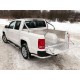 Пороги труба овальная с накладками 120х60 мм ТСС для Volkswagen Amarok 2016-2021