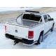 Пороги с площадкой алюминиевый лист 60 мм ТСС для Volkswagen Amarok 2016-2021
